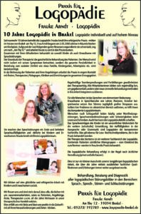 Read more about the article 10 Jahre Logopädie in Brakel