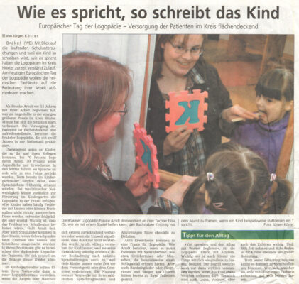 Wie es spricht, so schreibt das Kind